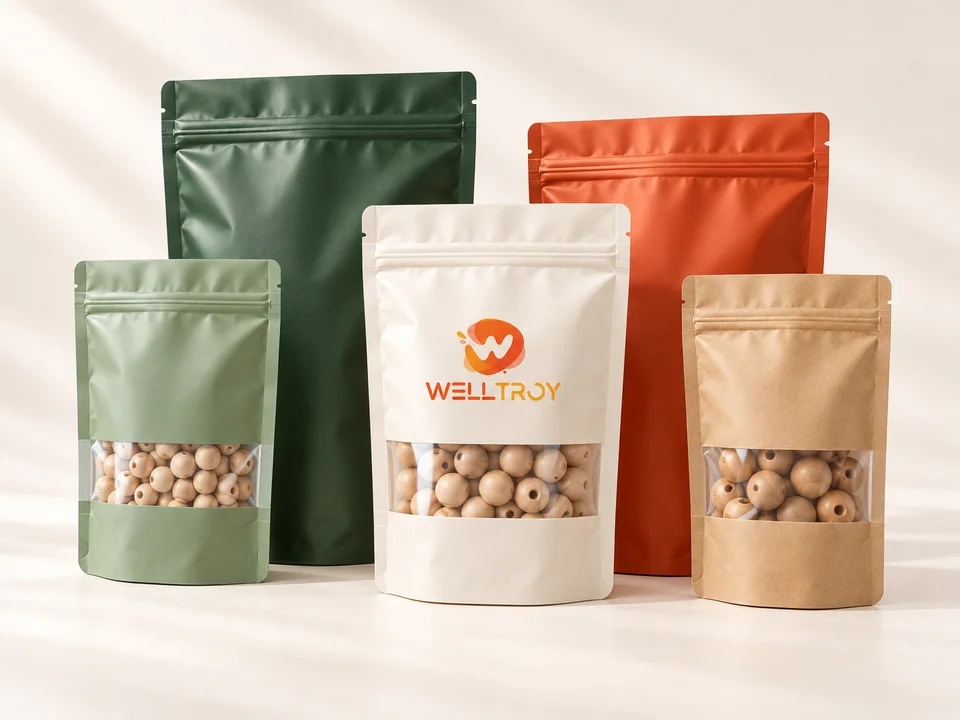 Welltroy Stand-up Pouches custom branding illustration