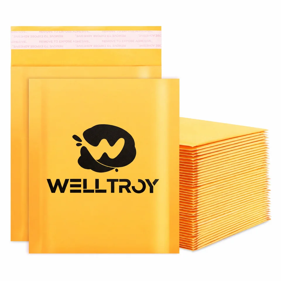 Welltroy Yellow Kraft Bubble Mailers product reference